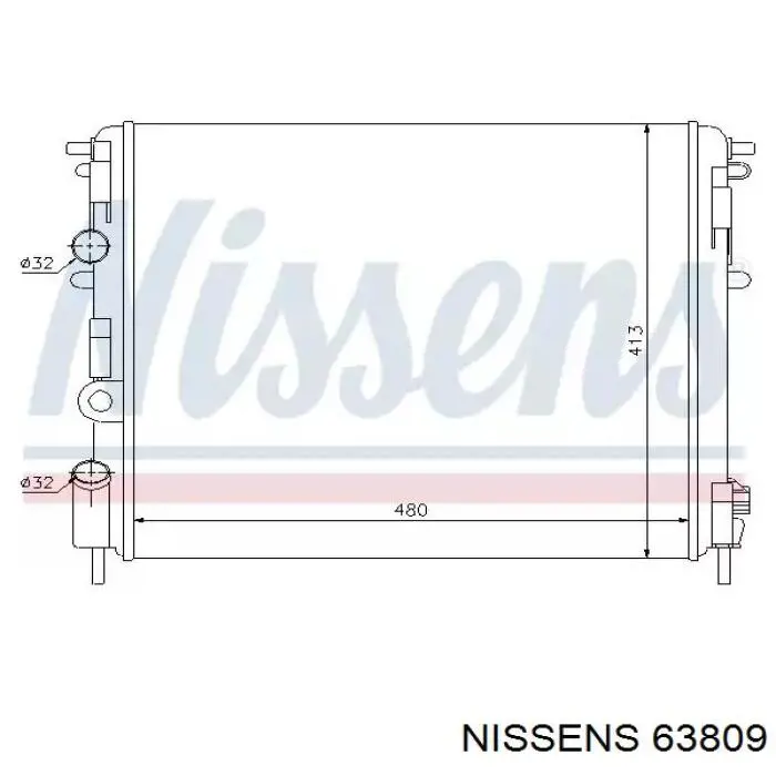 63809 Nissens радіатор охолодження двигуна