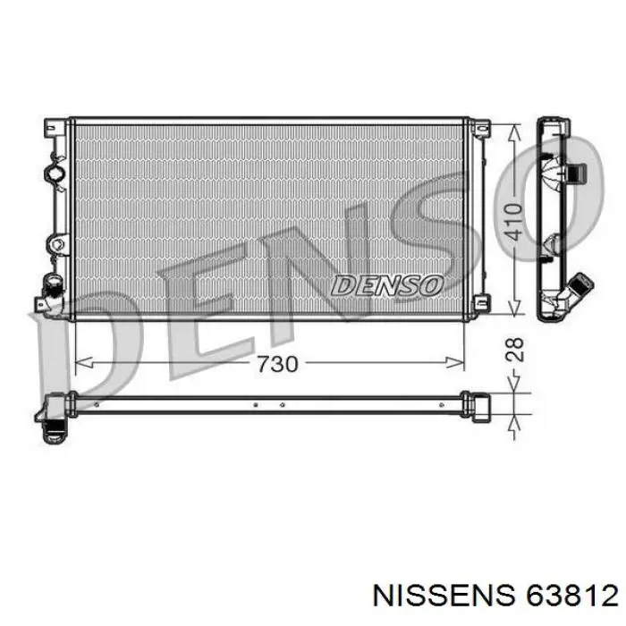 63812 Nissens радіатор охолодження двигуна