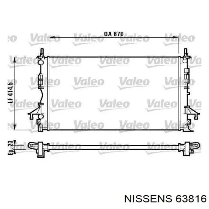 Радіатор основний Nissens 63816 ціна, від 80.91 USD