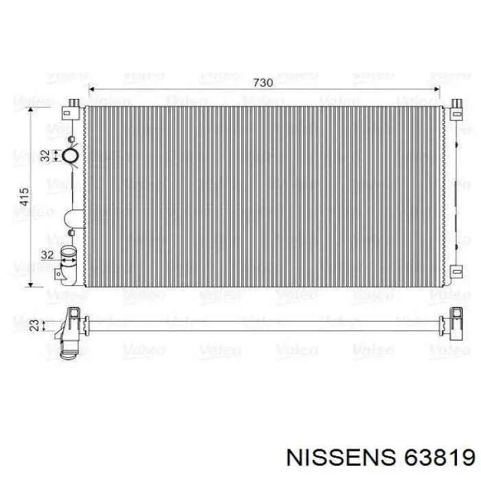 63819 Nissens радіатор охолодження двигуна