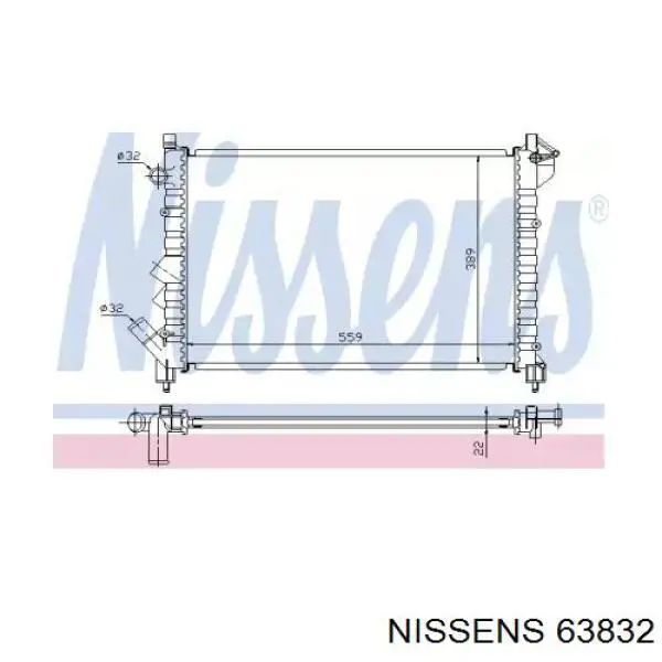 Радіатор 63832 Nissens