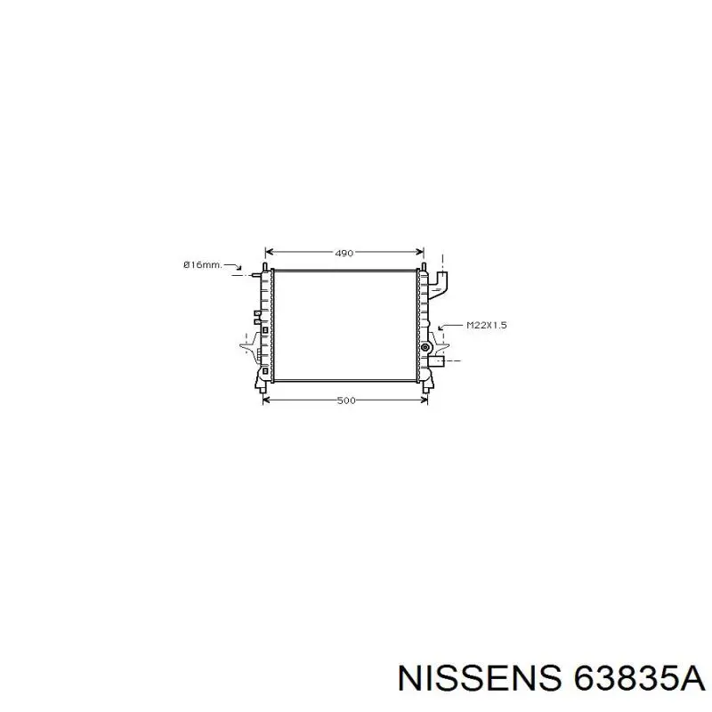 63835A Nissens радіатор охолодження двигуна