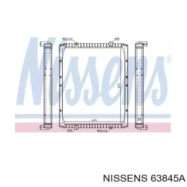 Купити 63845A Nissens Радіатор двигуна
