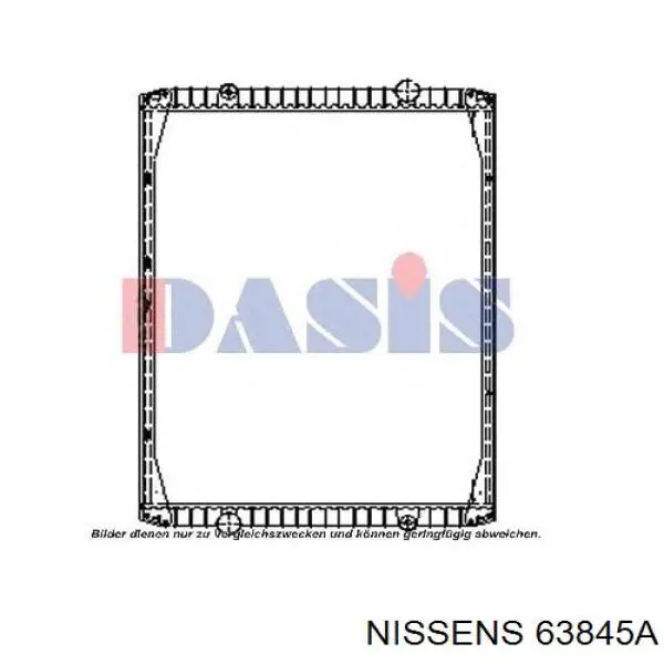 Радіатор основний Nissens 63845A ціна, від 730.86 USD