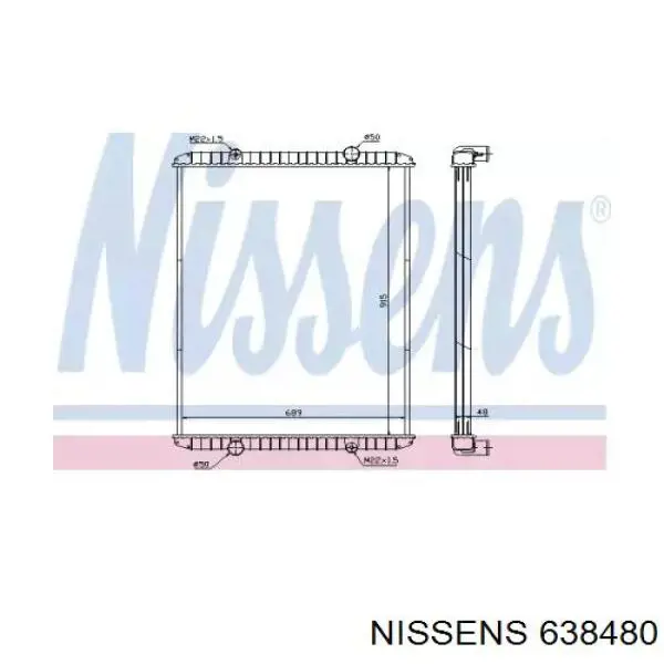 Радіатор основний Nissens 638480 ціна, від 341.41 USD