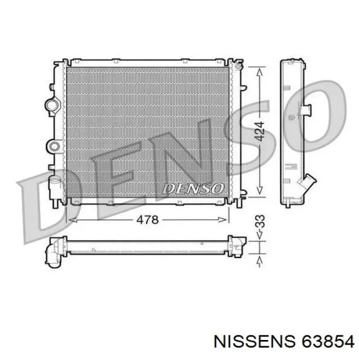 Радіатор 63854 Nissens