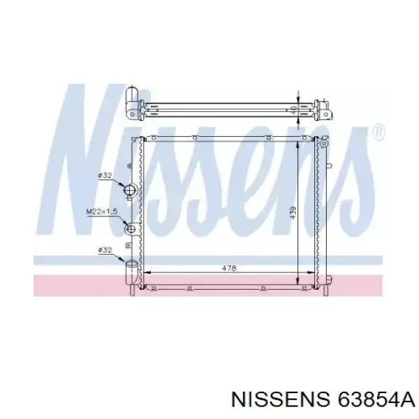 Радіатор охолодження Nissens 63854A