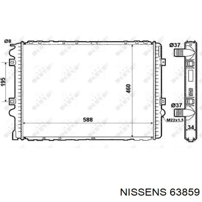 Радіатор основний Nissens 63859 ціна, від 131.76 USD
