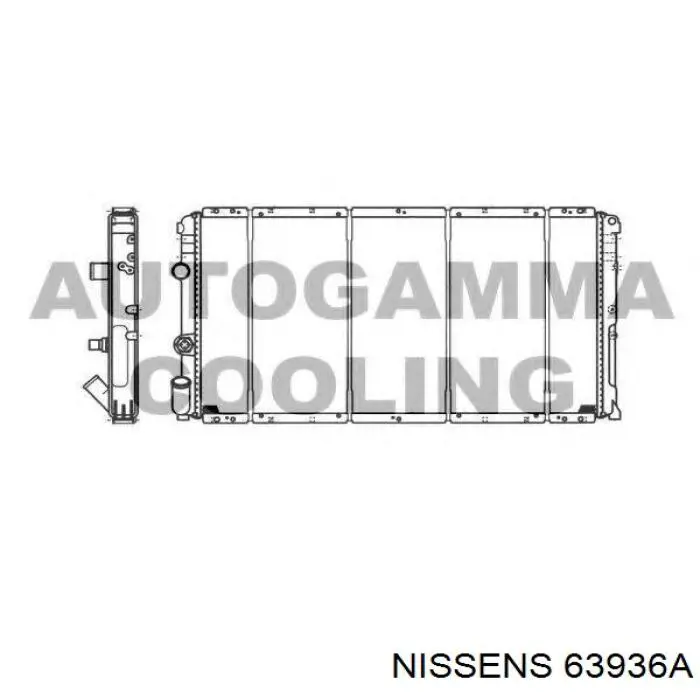 63936A Nissens радіатор охолодження двигуна