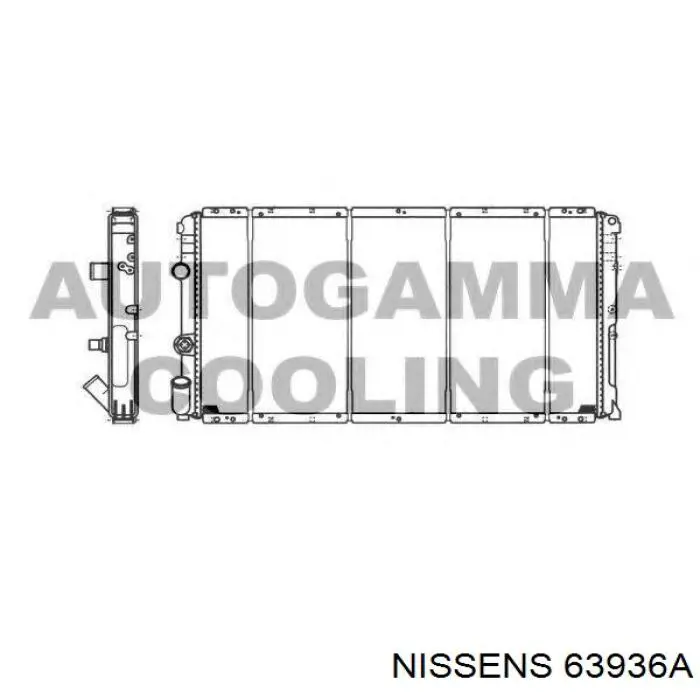 Радіатор охолодження Nissens 63936A