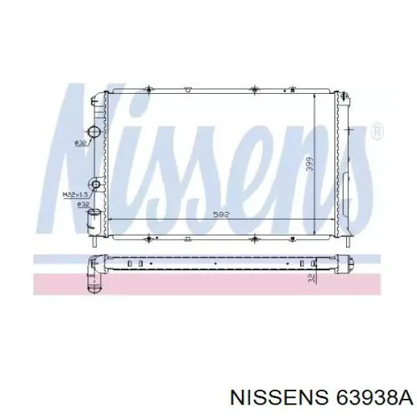 Радіатор охолодження Nissens 63938A