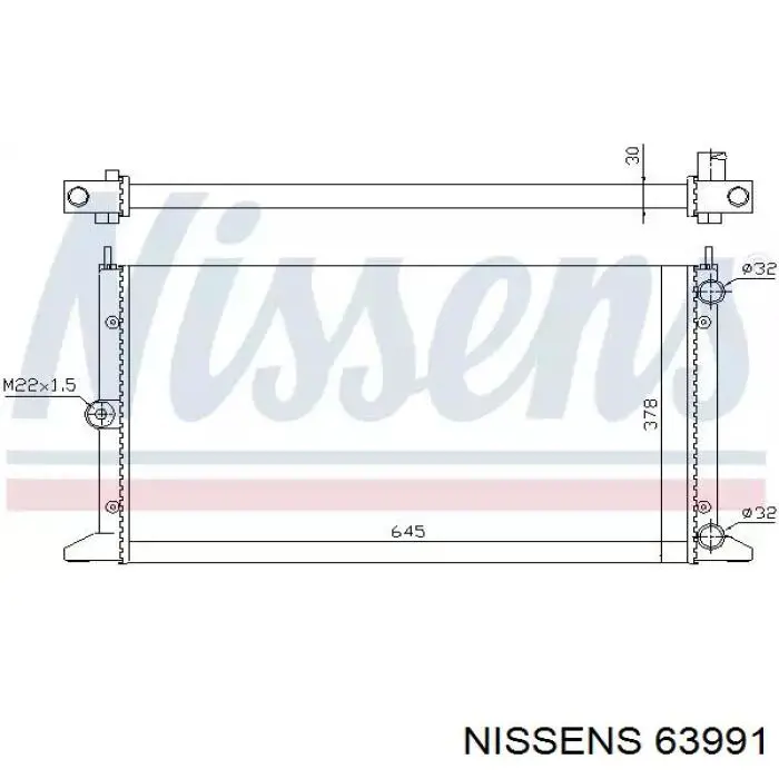 63991 Nissens радіатор охолодження двигуна