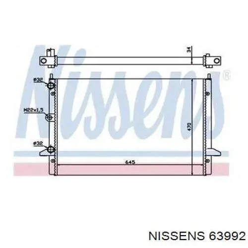63992 Nissens Радіатор охолодження двигуна