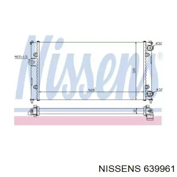 639961 Nissens Радіатор охолодження двигуна