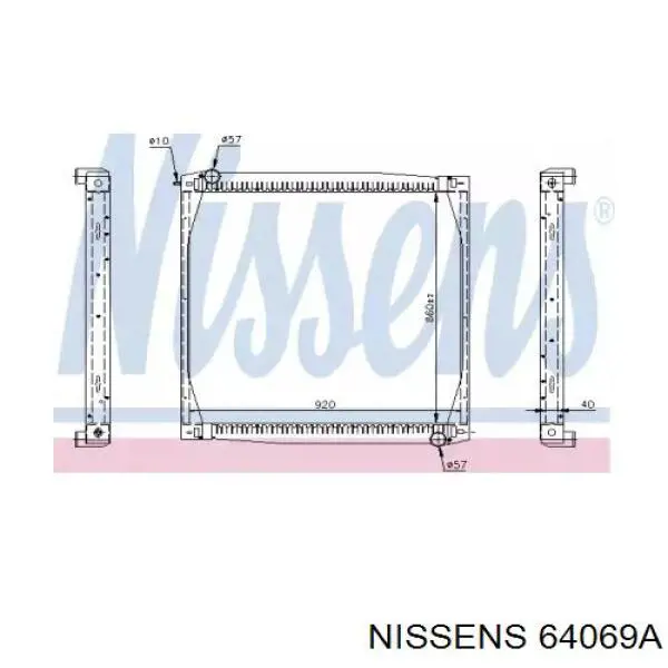 Радіатор основний Nissens 64069A ціна, від 393.82 USD