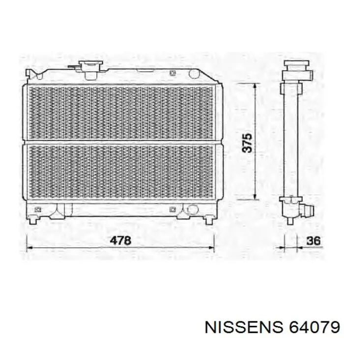 Радіатор 64079 Nissens