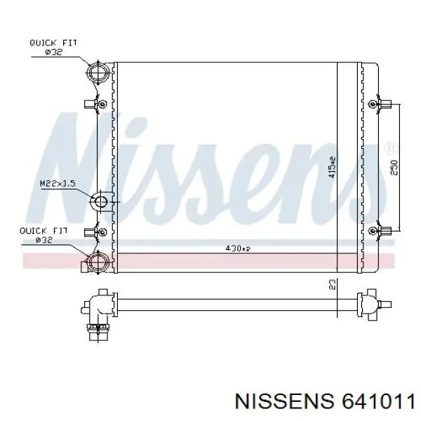 641011 Nissens радіатор охолодження двигуна