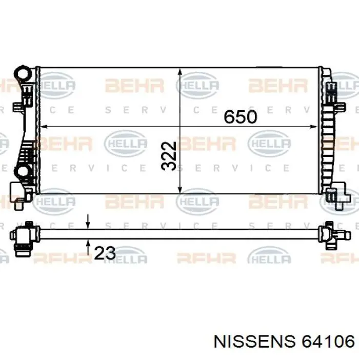 Радіатор охолодження Nissens 64106