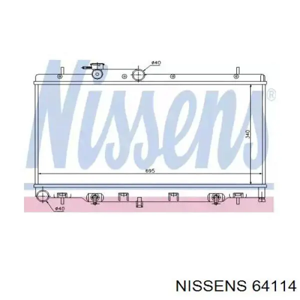 Радіатор охолодження Nissens 64114