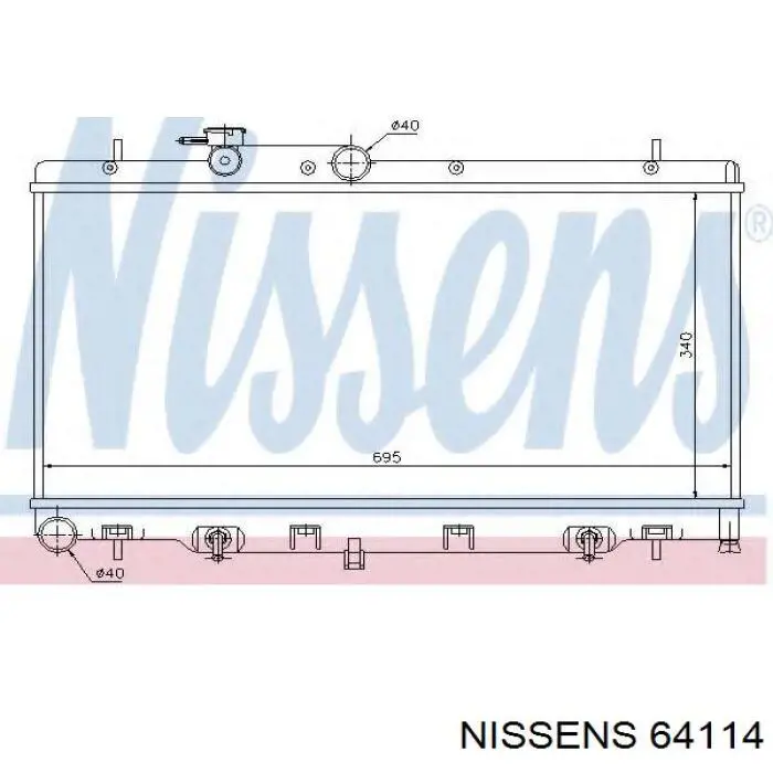 64114 Nissens радіатор охолодження двигуна