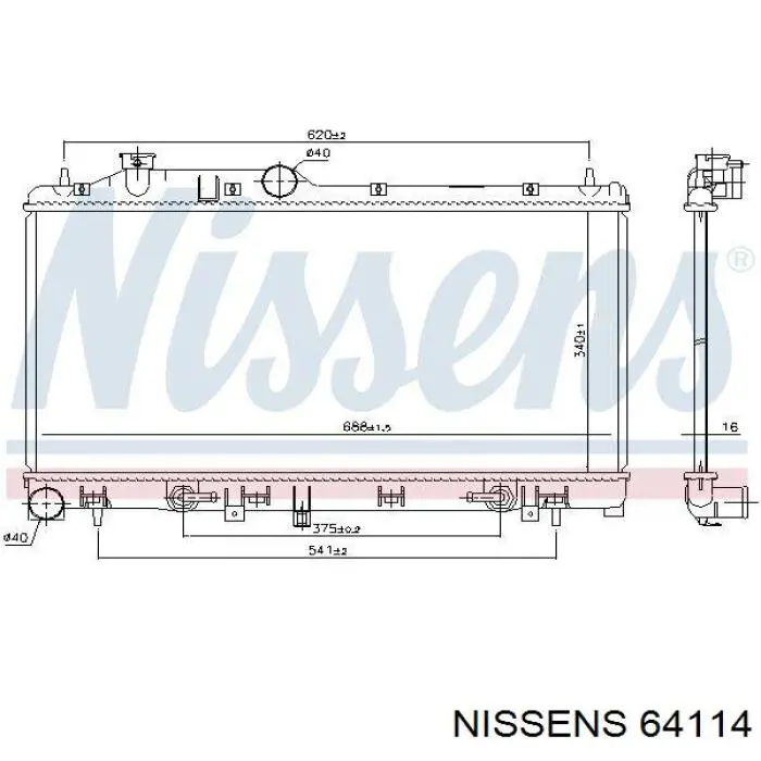 Радіатор 64114 Nissens