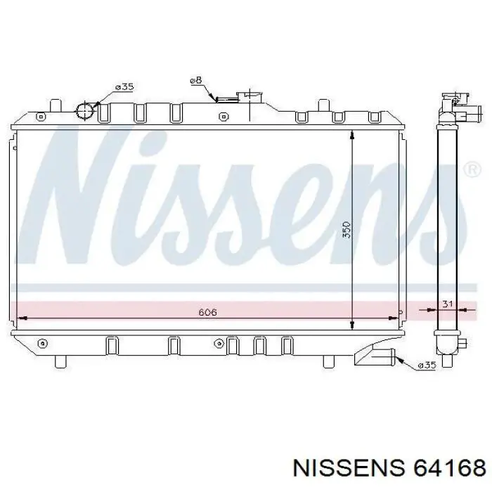 64168 Nissens Радіатор охолодження двигуна