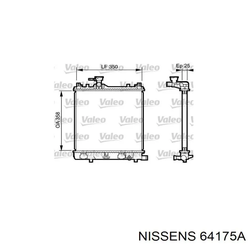 64175A Nissens радіатор охолодження двигуна