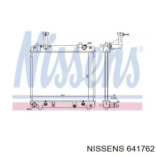 Радіатор охолодження Nissens 641762