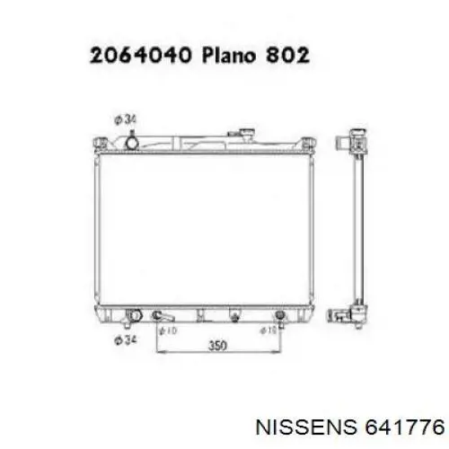 Купити 641776 Nissens Радіатор двигуна