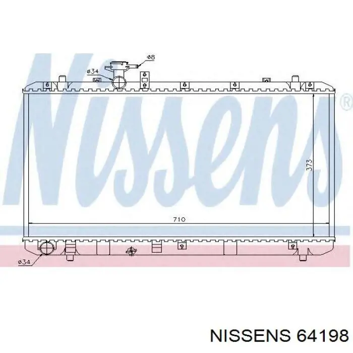 Радіатор основний Nissens 64198 ціна, від 153.05 USD