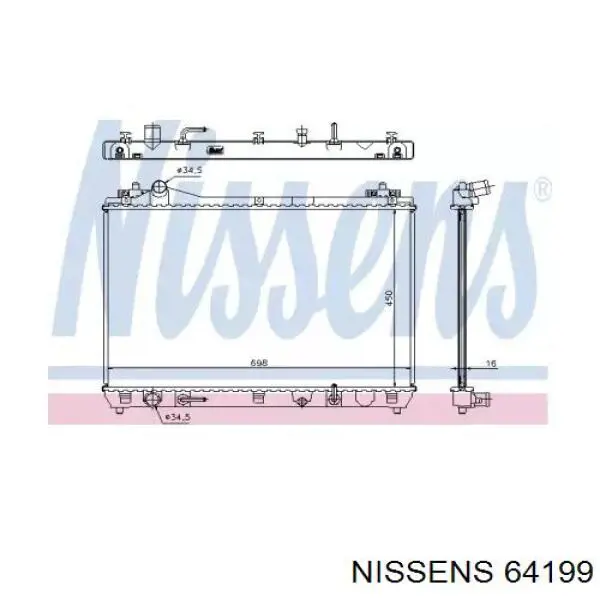 Радіатор 64199 Nissens