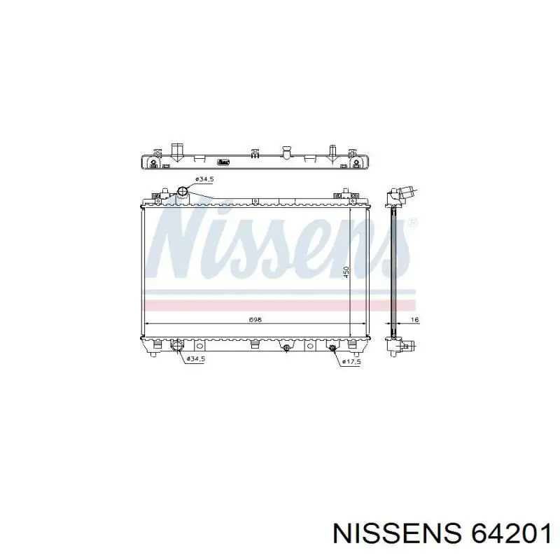 Радіатор 64201 Nissens