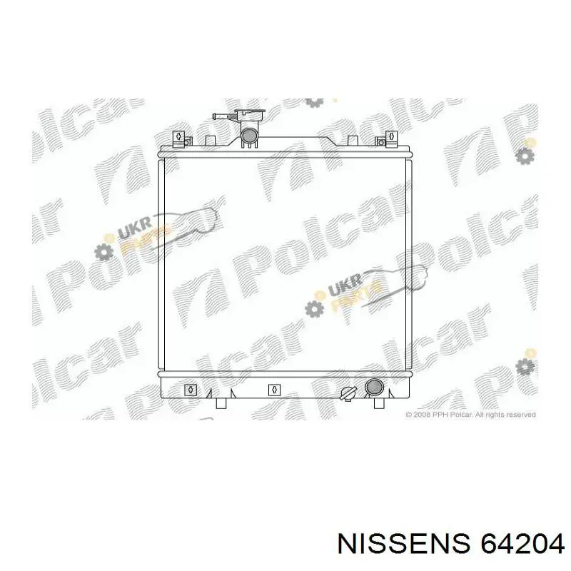 Радіатор охолодження Nissens 64204