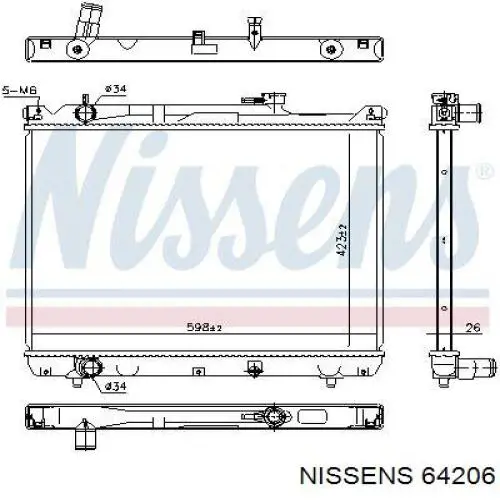 Радіатор 64206 Nissens