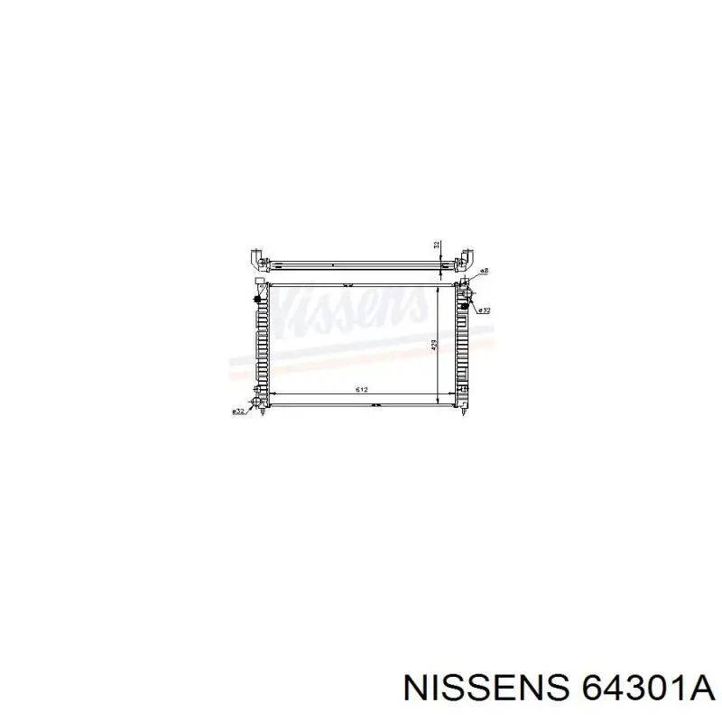 64301A Nissens радіатор охолодження двигуна