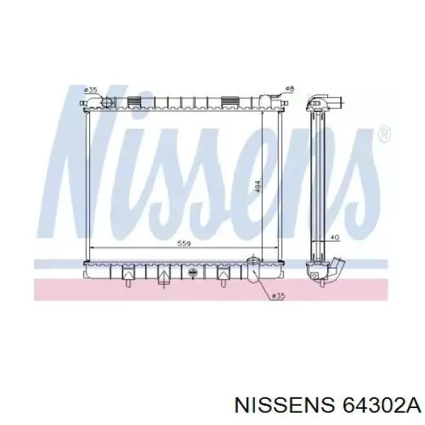 Радіатор 64302A Nissens