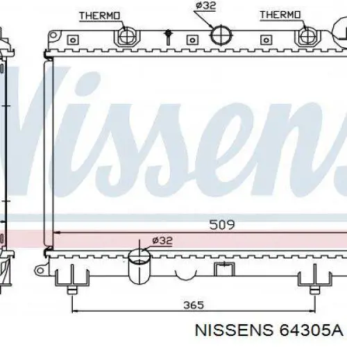 64305A Nissens радіатор охолодження двигуна