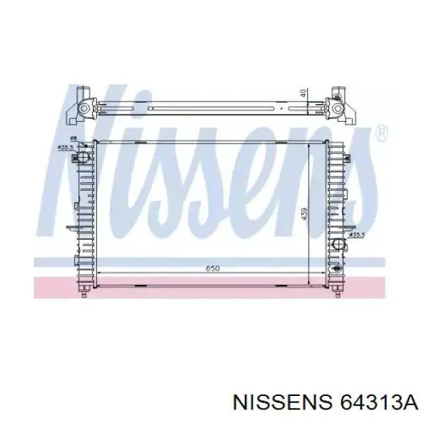 64313A Nissens радіатор охолодження двигуна