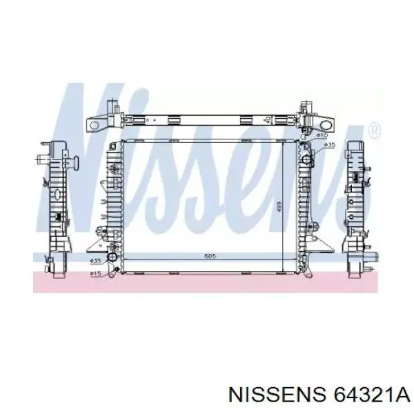 64321A Nissens радіатор охолодження двигуна