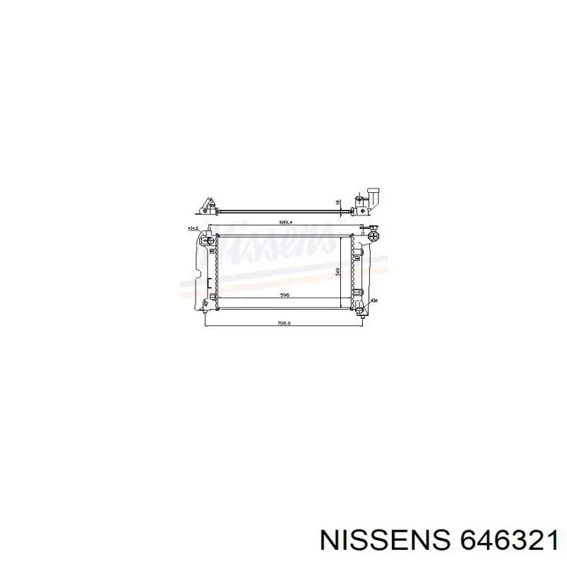 Купити 646321 Nissens Радіатор двигуна