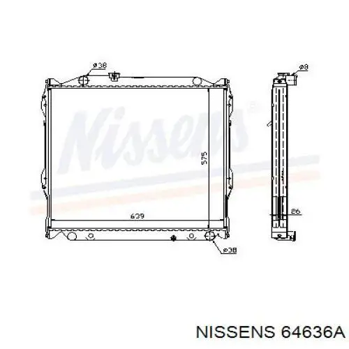 64636A Nissens радіатор охолодження двигуна
