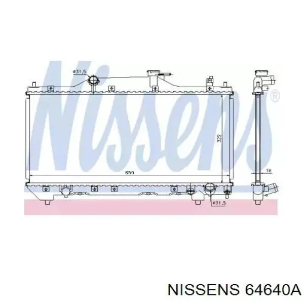 Радіатор охолодження Nissens 64640A