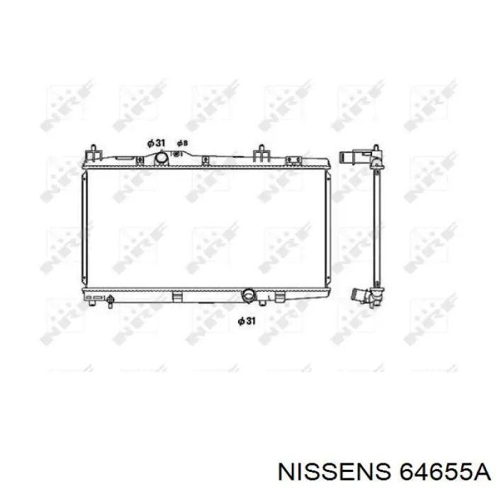 Купити 64655A Nissens Радіатор двигуна
