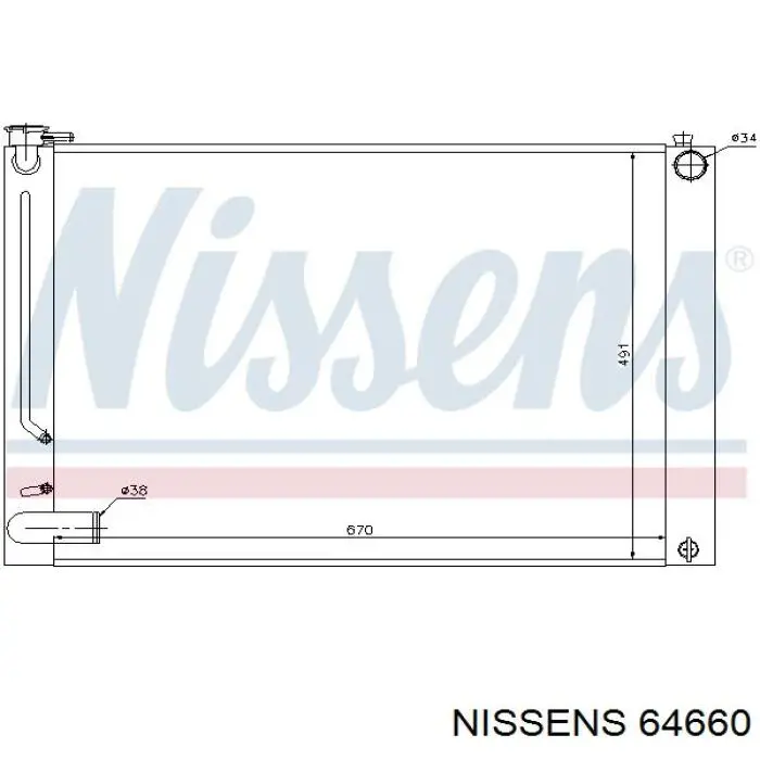 Радіатор охолодження Nissens 64660