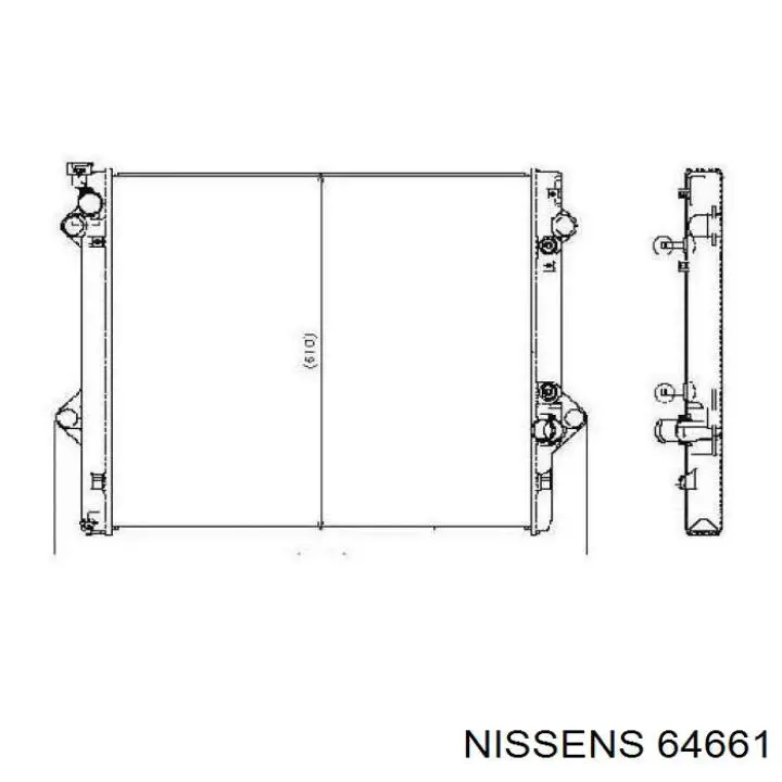 Купити 64661 Nissens Радіатор двигуна
