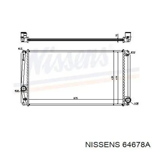 Радіатор охолодження Nissens 64678A