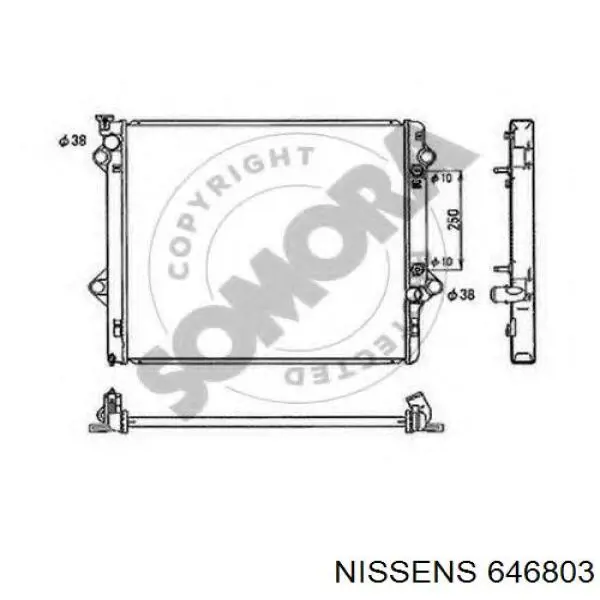 Радіатор основний Nissens 646803 ціна, від 159.19 USD
