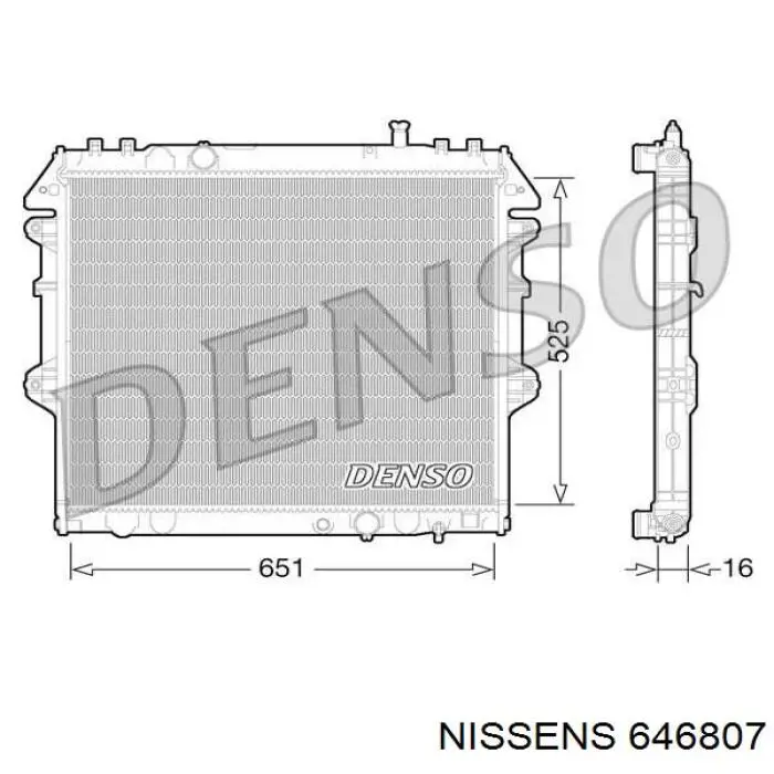 Радіатор основний Nissens 646807 ціна, від 156.20 USD