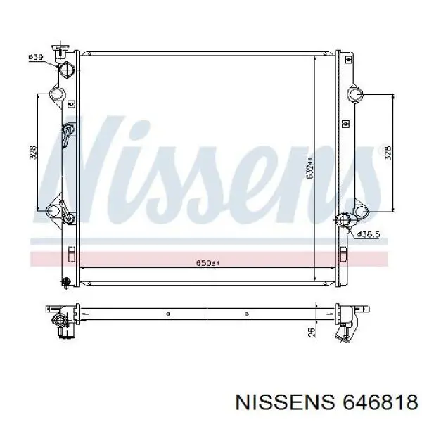 Радіатор охолодження Nissens 646818