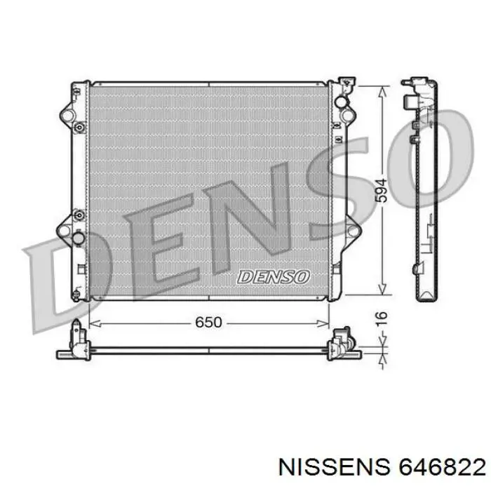Радіатор основний Nissens 646822 ціна, від 141.64 USD
